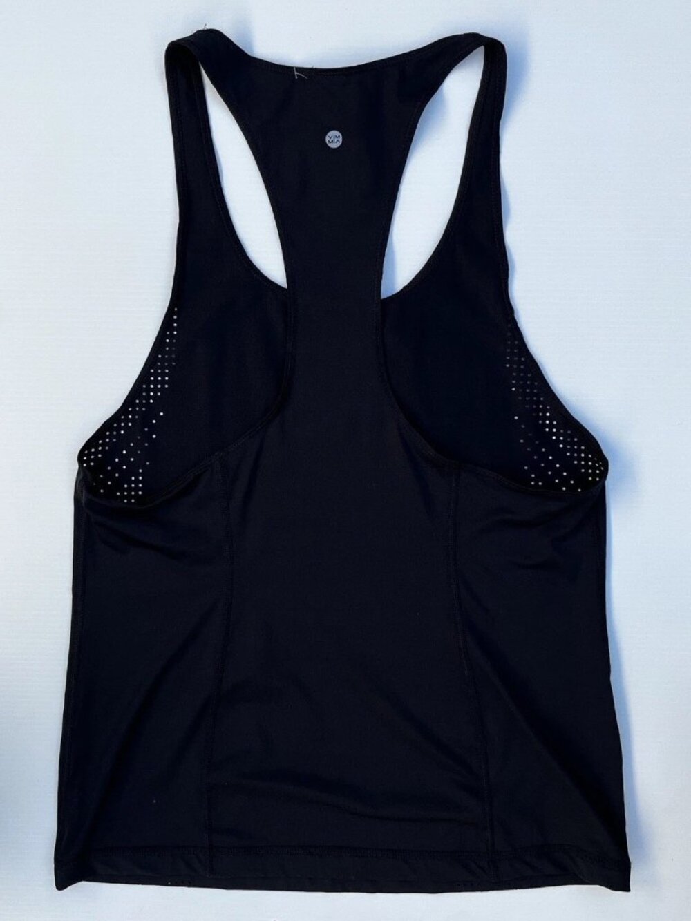 Via Mia Active Black Racerback Tank Top Womens Medium Athletic Yoga Workout USA
